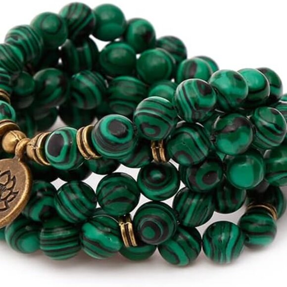 Mala Bead Necklace Yoga Meditation Gemstone 108 Prayer Beads for Women Men - Picture 6 of 7